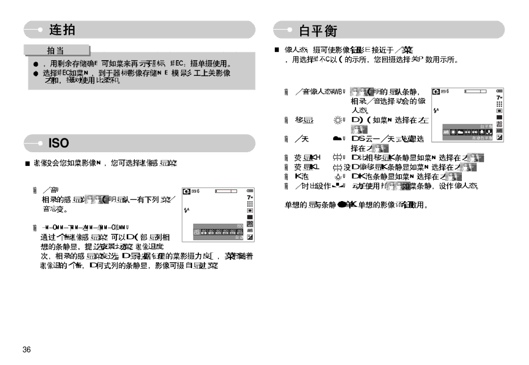 Samsung EC-L77ZZBBA/E1, EC-L77ZZBBE/E1, EC-L77ZZBBA/DE manual Iso 