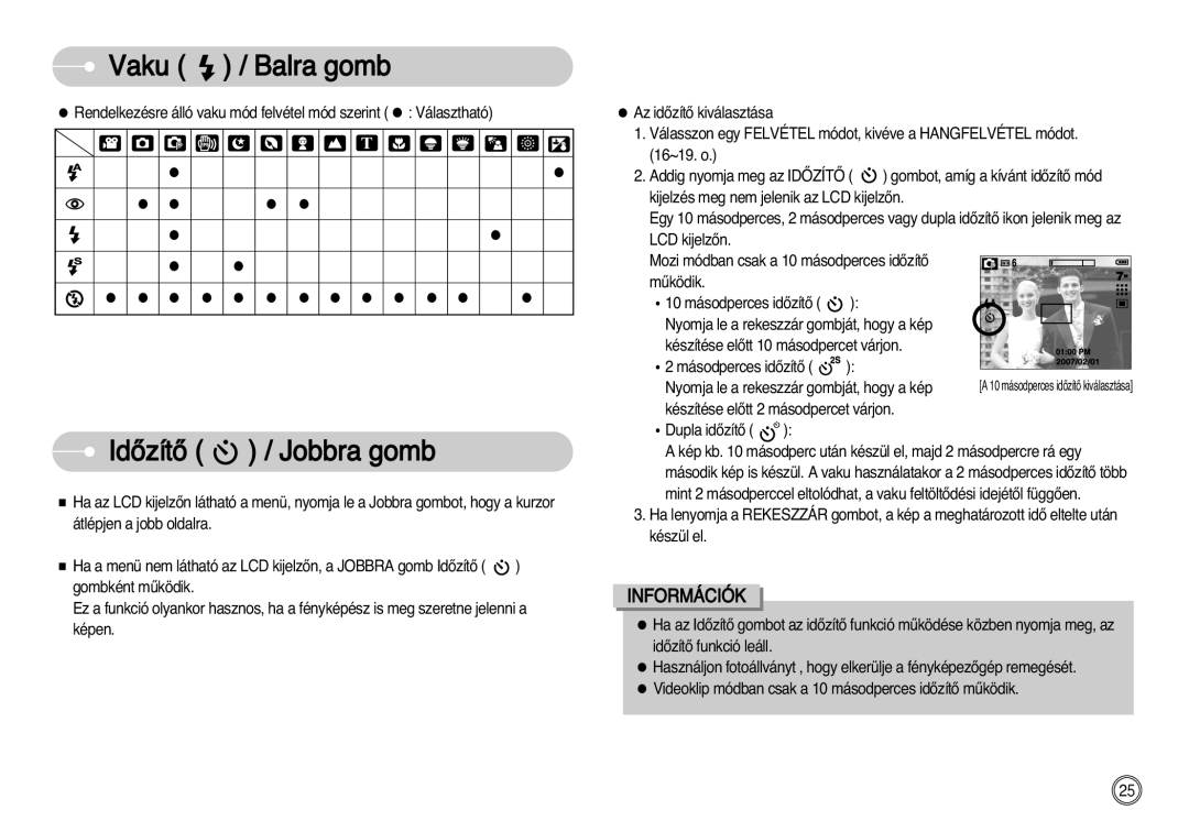 Samsung EC-L77ZZBBA/DE, EC-L77ZZBBE/E1, EC-L77ZZBBA/E1 manual IdŒzítŒ / Jobbra gomb 