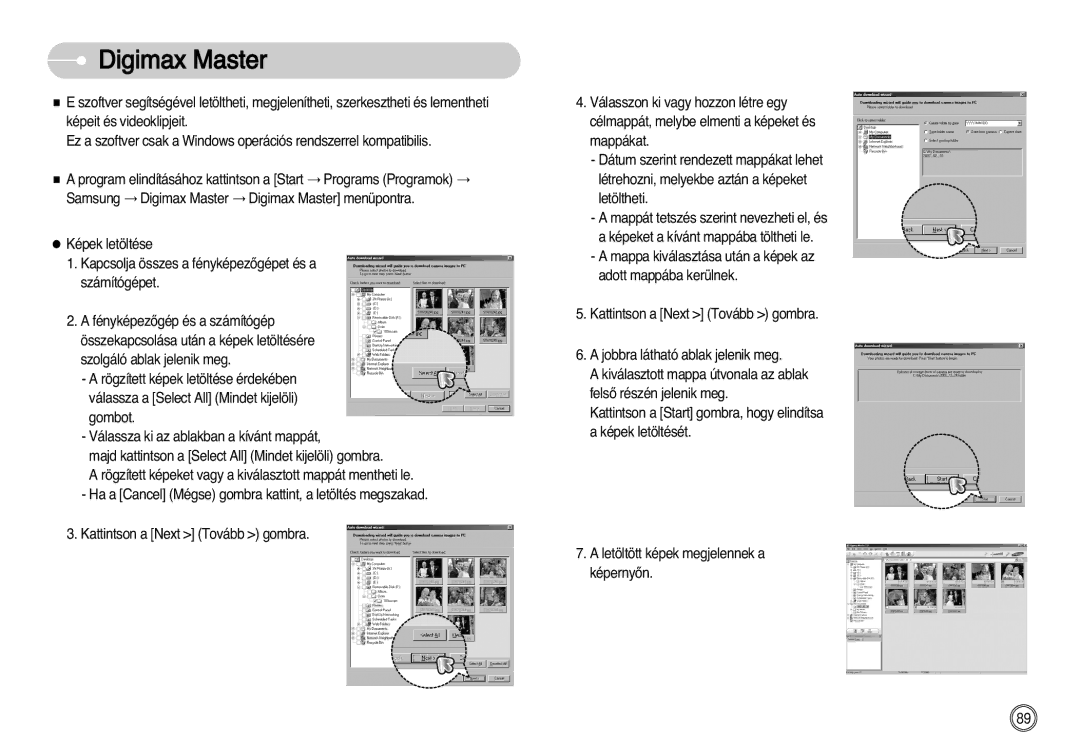 Samsung EC-L77ZZBBE/E1, EC-L77ZZBBA/E1, EC-L77ZZBBA/DE manual Digimax Master 