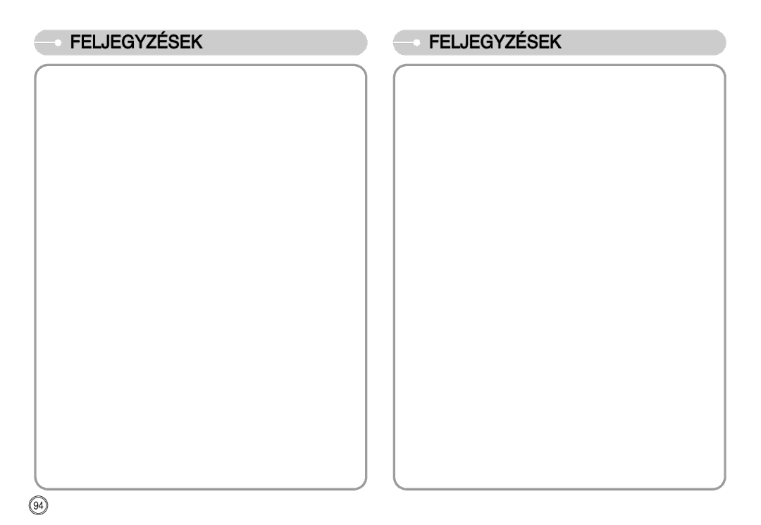 Samsung EC-L77ZZBBA/DE, EC-L77ZZBBE/E1, EC-L77ZZBBA/E1 manual Feljegyzések Feljegyzések 