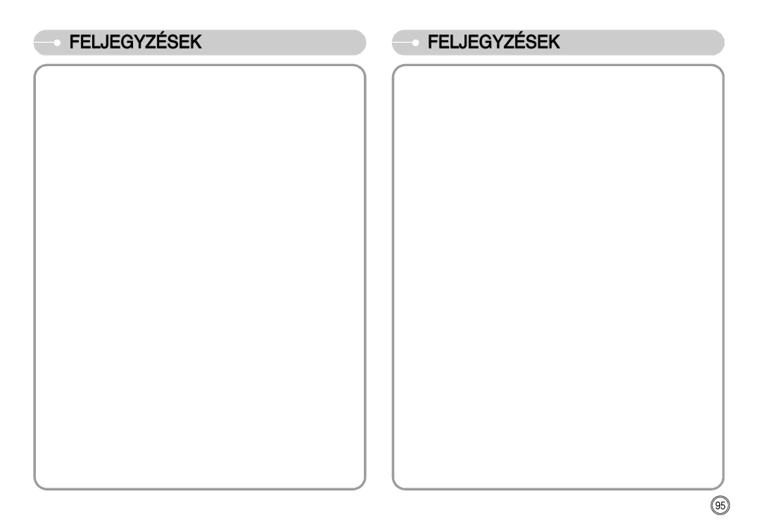 Samsung EC-L77ZZBBE/E1, EC-L77ZZBBA/E1, EC-L77ZZBBA/DE manual Feljegyzések Feljegyzések 