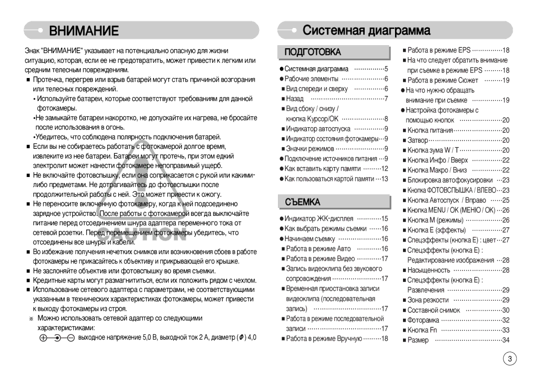 Samsung STC-L77B, EC-L77ZZBBE/E1, EC-L77ZZBBA/FR, EC-L77ZZBBA/E1 manual ÇçàåÄçàÖ, ËËÒÚÂÏÌ‡ﬂ ‰Ë‡„‡ÏÏ‡, ÈéÑÉéíéÇäÄ, ËöÖåäÄ 