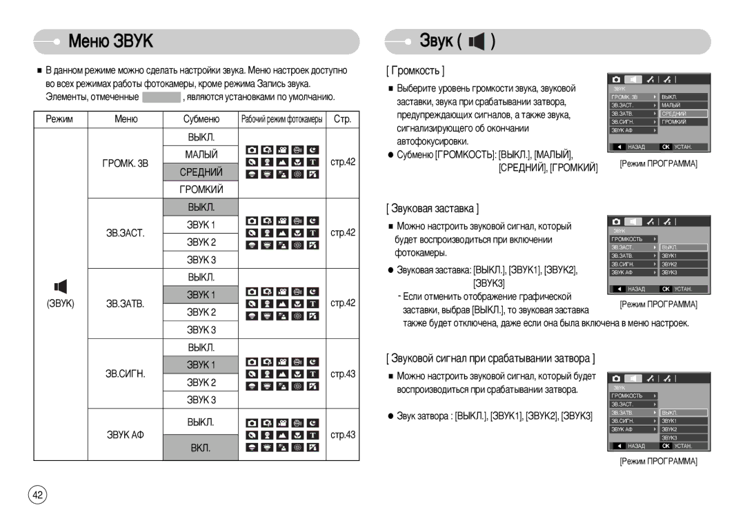 Samsung EC-L77ZZBBA/DE, EC-L77ZZBBE/E1, EC-L77ZZBBA/FR, EC-L77ZZBBA/E1, STC-L77B manual ÅÂÌ˛ áÇìä ‚ÛÍ, ‚ÛÍÓ‚‡ﬂ Á‡ÒÚ‡‚Í‡ 