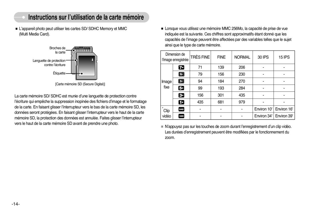 Samsung EC-L77ZZBBA/DE, EC-L77ZZBBE/E1, EC-L77ZZBBA/FR, EC-L77ZZBBA/E1 manual Très Fine Normal 