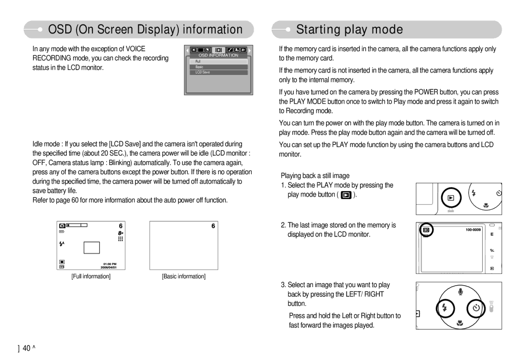 Samsung EC-L80ZZBAA, EC-L80ZZBBA/FR, EC-L80ZZBBA/GB, EC-L80ZZBBB/GB, EC-L80ZZBBA/DE, EC-L80ZZBAB manual Starting play mode 