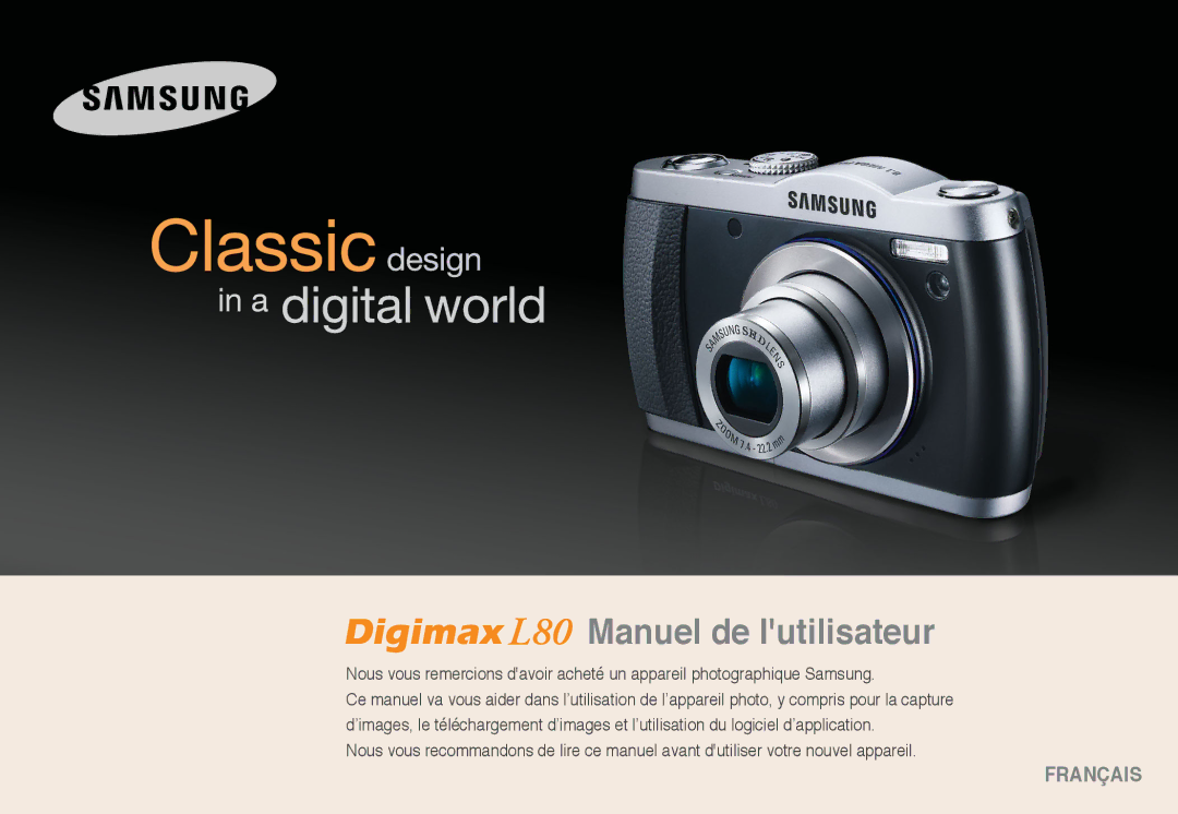 Samsung EC-L80ZZBBA/FR manual Manuel de lutilisateur 