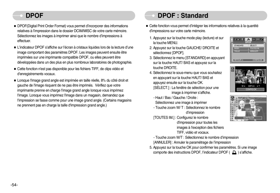 Samsung EC-L80ZZBBA/FR manual Dpof Standard 