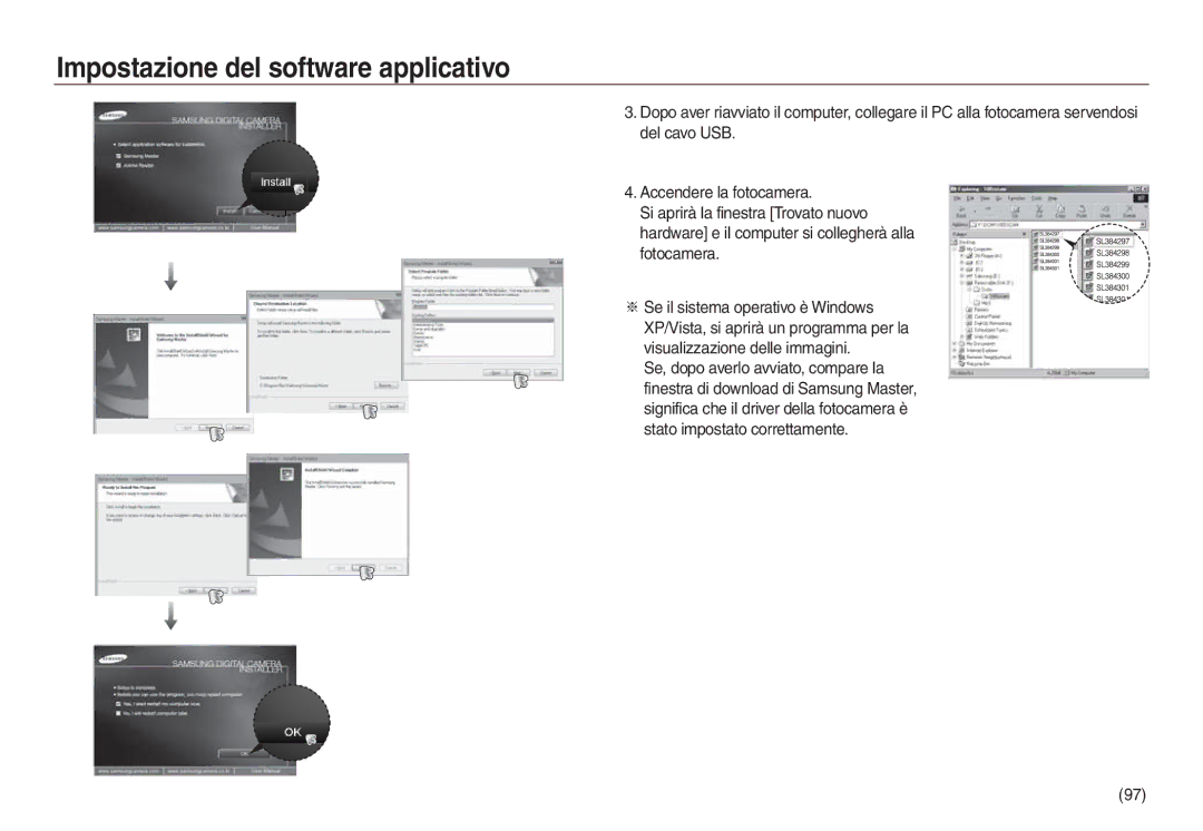 Samsung EC-L730ZSDA/E3, EC-L830ZBBA/E1, EC-L830ZRBA/E1, EC-L830ZBDA/E3, EC-L830ZSBA/E1 Impostazione del software applicativo 