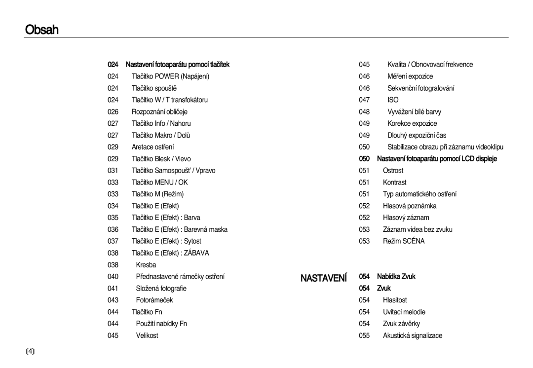 Samsung EC-L83ZZBDA/E3, EC-L83ZZSDA/E3 manual Nastavení, Iso 