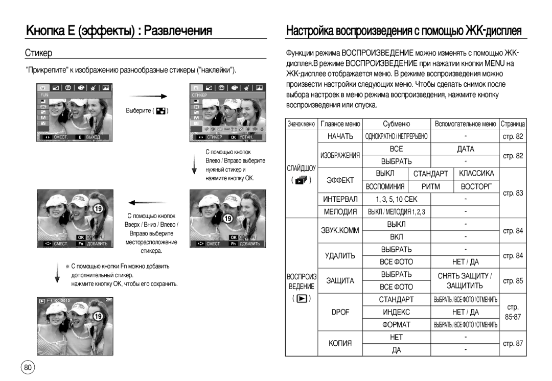 Samsung EC-L83ZZSDA/DE, EC-L83ZZSDA/E3, EC-L83ZZSBA/E2 Ëúëíâ, Ëíâôëúâ Í Ëáó·‡Êâìë˛ ‡Áìóó·‡Áì˚Â Òúëíâ˚ Ì‡Íîâèíë, Dpof 