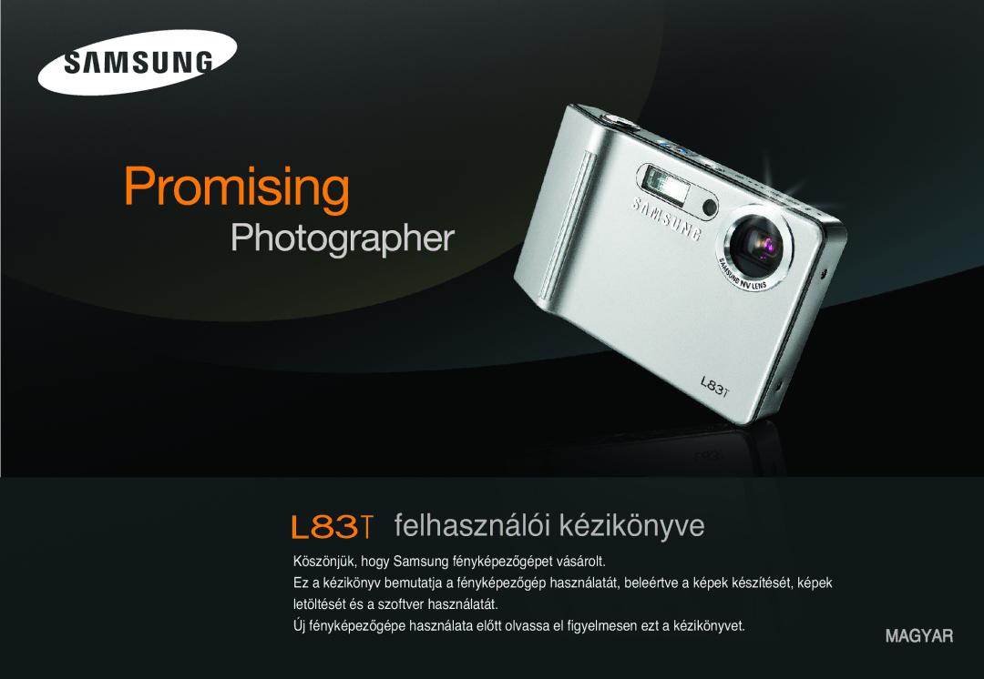 Samsung EC-L83ZZSBA/E2, EC-L83ZZSDA/E3, EC-L83ZZSBB/E1, EC-L83ZZRBA/E1, EC-L83ZZBDA/E3 manual Felhasználói kézikönyve 