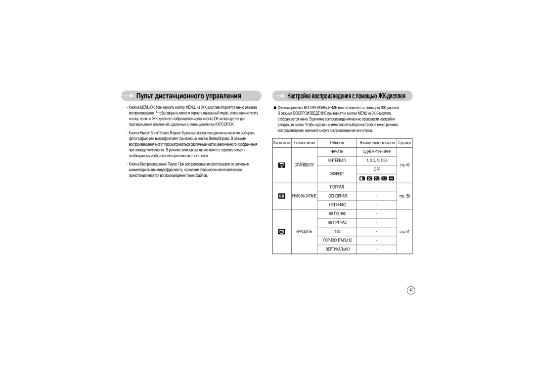 Samsung EC-L85ZZBBA/E1 Льт дистанционного управления, Воспроизведения, нажмите кнопку воспроизведения или спуска, 180 