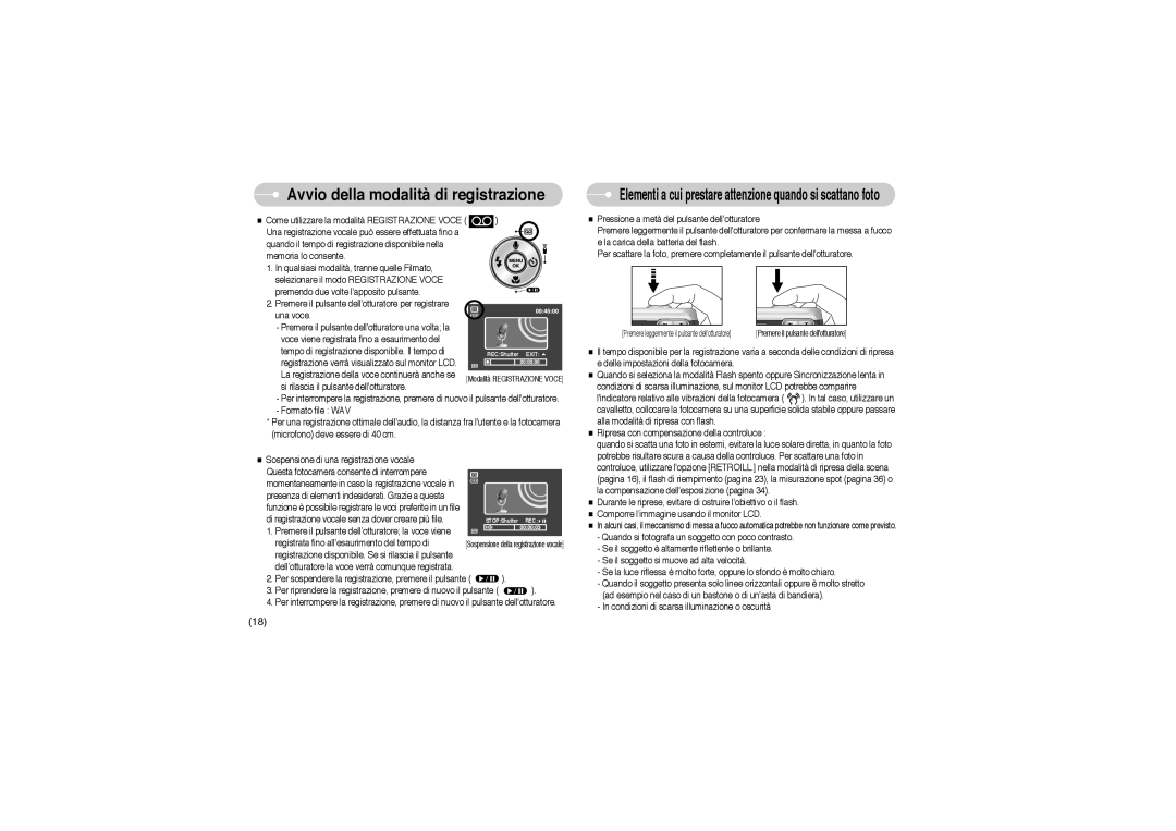 Samsung EC-L85ZZBBB/SP manual Elementi a cui prestare attenzione quando si scattano foto 