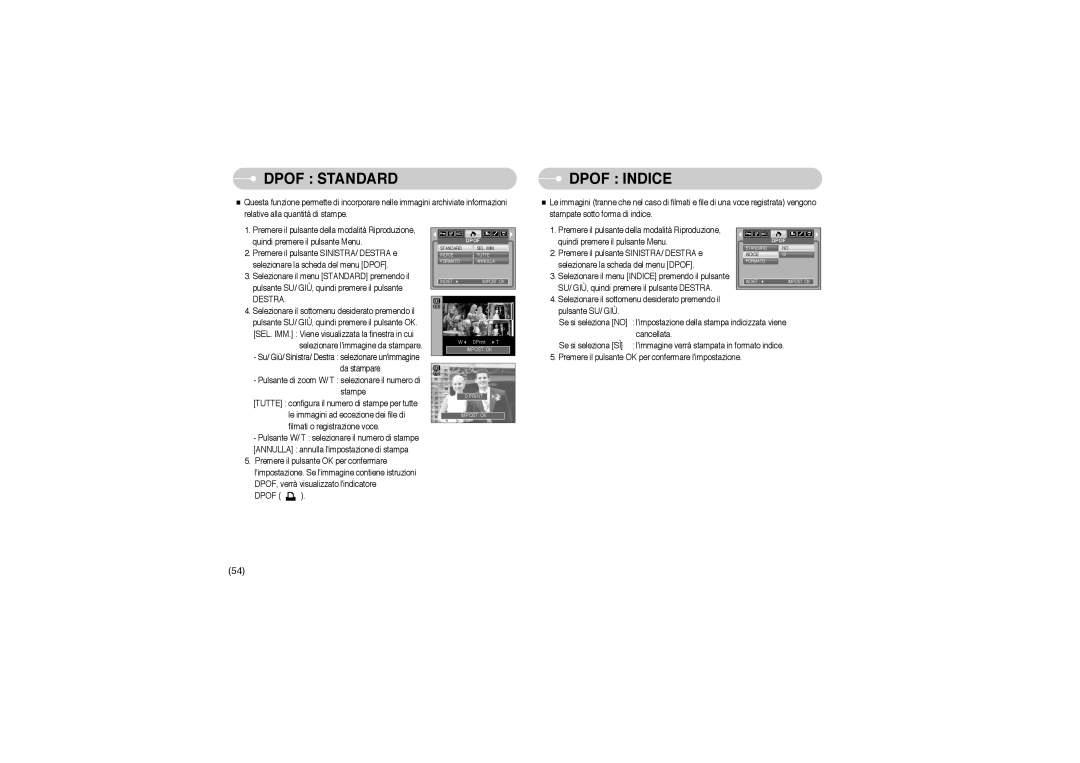 Samsung EC-L85ZZBBB/SP manual Dpof Standard 