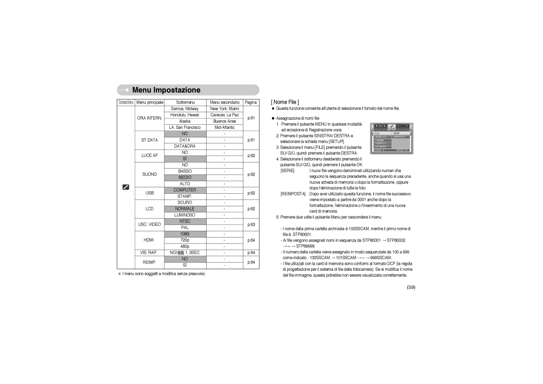 Samsung EC-L85ZZBBB/SP manual Vis. Rap, Reimp 