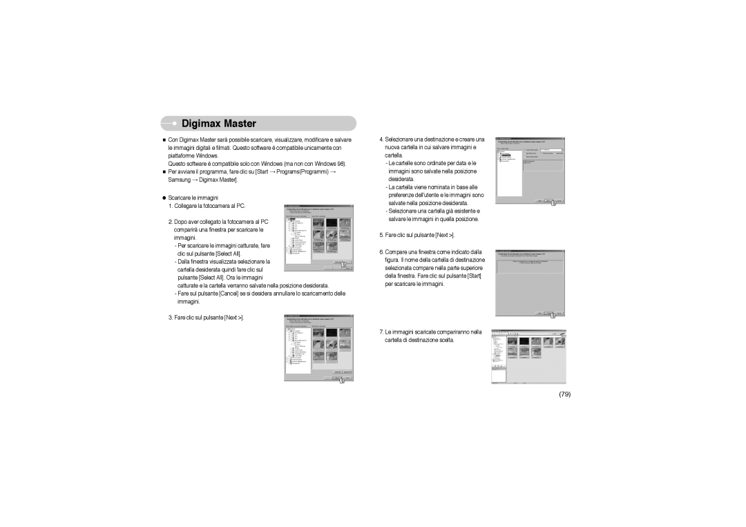 Samsung EC-L85ZZBBB/SP manual Digimax Master 