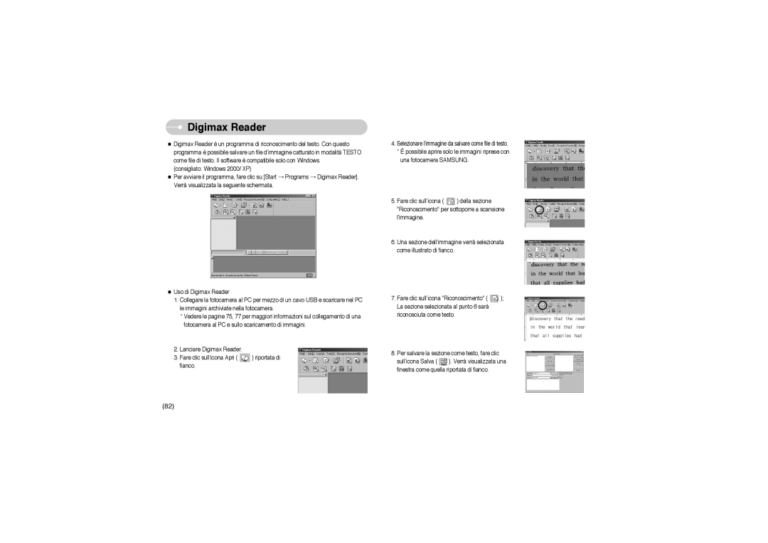 Samsung EC-L85ZZBBB/SP manual Digimax Reader 