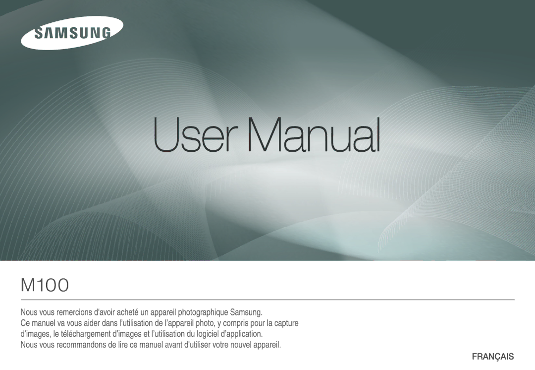 Samsung EC-M100ZSDB/E3, EC-M100ZSBB/FR, EC-M100ZSBC/FR, EC-M100ZSFC/FR manual 