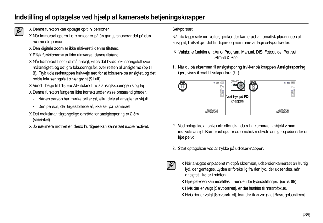 Samsung EC-M100ZSDB/E3, EC-M100ZSBB/E2 manual „ Selvportræt 