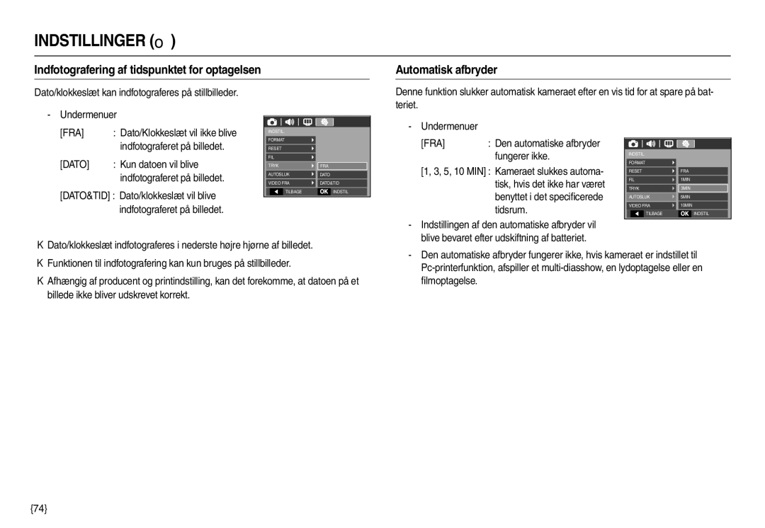 Samsung EC-M100ZSBB/E2, EC-M100ZSDB/E3 manual Kun datoen vil blive, Fungerer ikke 