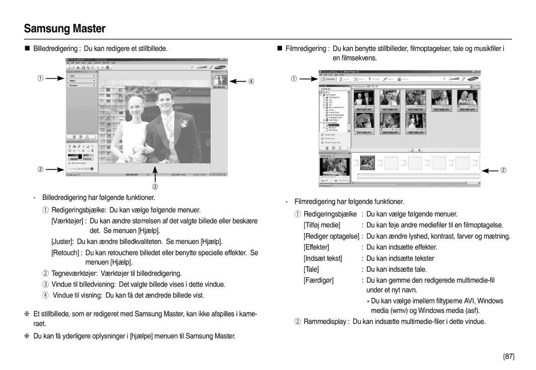 Samsung EC-M100ZSDB/E3, EC-M100ZSBB/E2 manual Under et nyt navn, Rammedisplay Du kan indsætte multimedie-ﬁler i dette vindue 