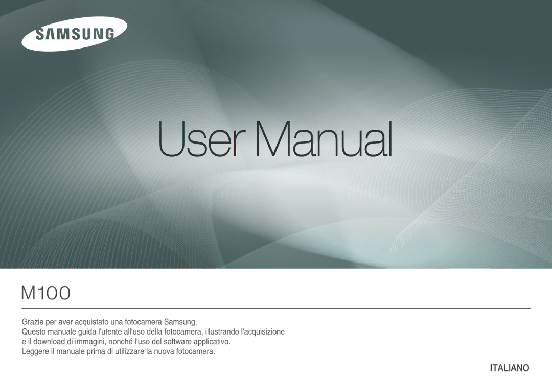 Samsung EC-M100ZSBF/E1, EC-M100ZSDB/E3, EC-M100ZBFB/IT, EC-M100ZSFB/IT, EC-M100ZSBE/E1, EC-M100ZSBB/IT manual 