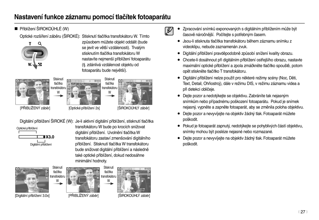 Samsung EC-M100ZSDB/E3 Časově náročnější. Počítejte s potřebným časem, Videoklipu, nebude zaznamenán zvuk, Poškodit, 27 m 