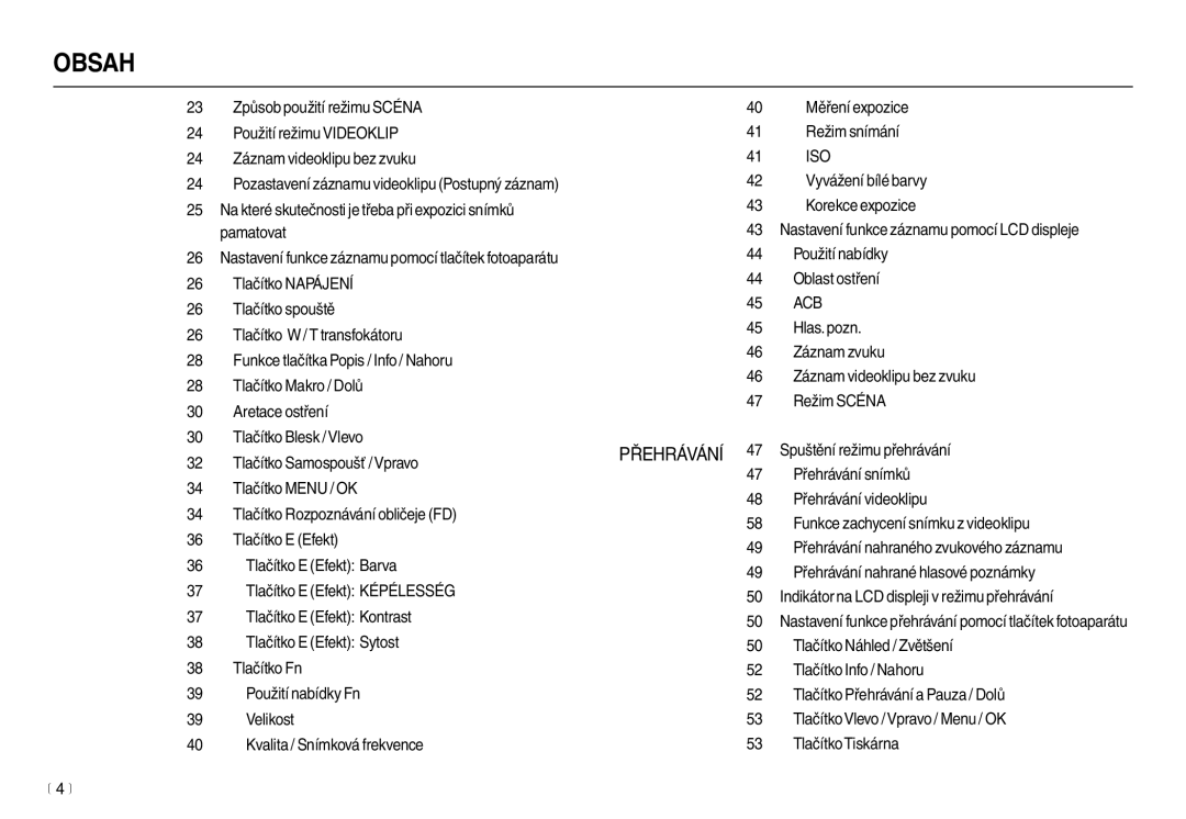 Samsung EC-M100ZSDB/E3 manual Iso, Acb 