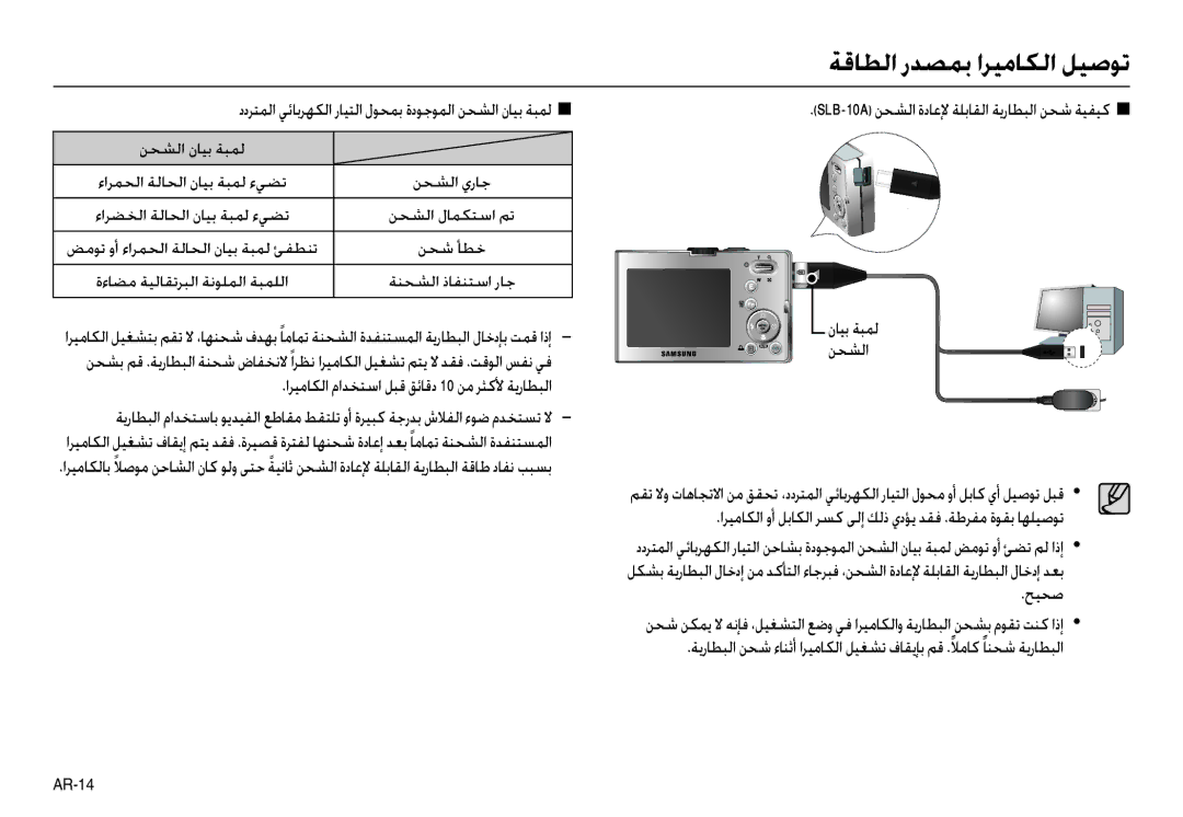 Samsung EC-M110ZSDE/AS اﺮﻴﻣﺎﻜﻟا ماﺪﺨﺘﺳا ﻞﺒﻗ ﻖﺋﺎﻗد 10 ﻦﻣ ﺮﺜﻛﻷ ﺔﻳرﺎﻄﺒﻟا, SLB-10A ﻦﺤﺸﻟا ةدﺎﻋﻹ ﺔﻠﺑﺎﻘﻟا ﺔﻳرﺎﻄﺒﻟا ﻦﺤﺷ ﺔﻴﻔﻴﻛ Q 