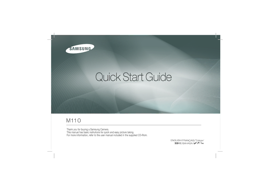 Samsung EC-M110ZSDB/E3 manual 