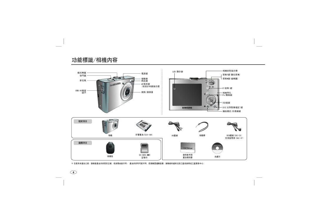 Samsung EC-M110ZBFB/RU, EC-M110ZSDB/E3, EC-M110ZSBB/FR, EC-M110ZSBB/IT, EC-M110ZSBE/E1, EC-M110ZSBF/E1 manual 功能標識/相機內容 