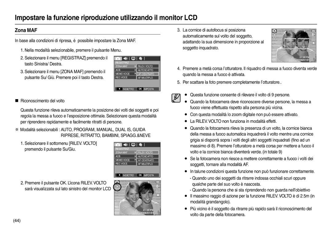 Samsung EC-M110ZSBB/IT, EC-M110ZSDB/E3, EC-M110ZSBE/E1, EC-M110ZSBF/E1 manual Zona MAF 