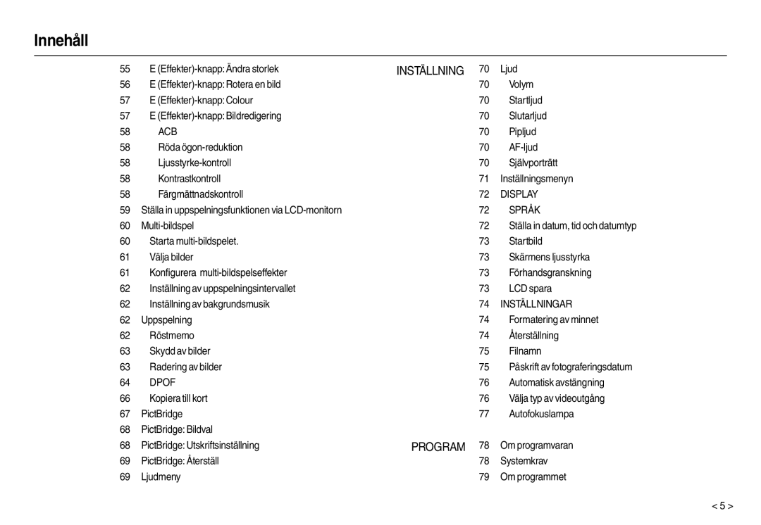 Samsung EC-M110ZSDB/E3 manual Kontrastkontroll, Dpof 