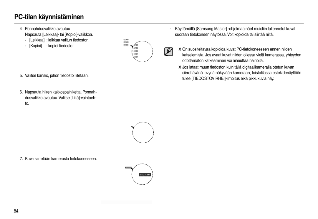 Samsung EC-M110ZSDB/E3 manual Leikkaa Leikkaa valitun tiedoston 