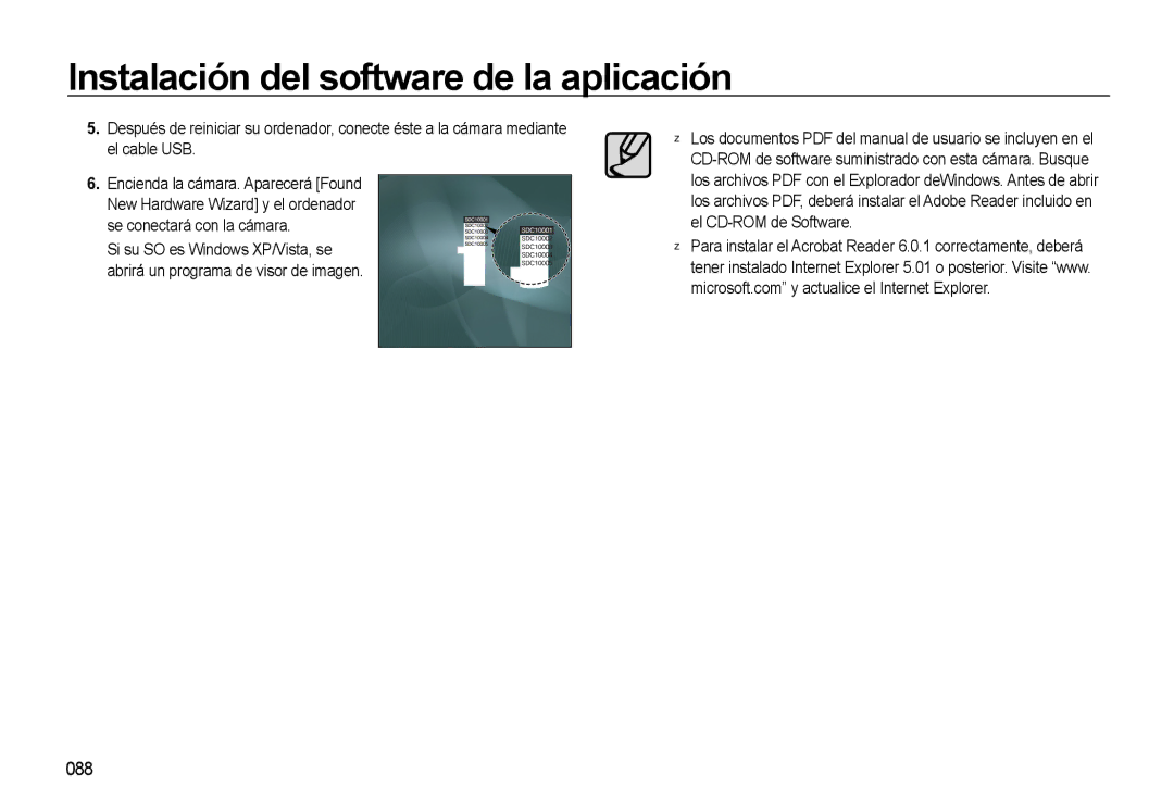 Samsung EC-M310WABA/ES, EC-M310WNBA/ES, EC-M310WSBA/ES manual 088, Se conectará con la cámara 