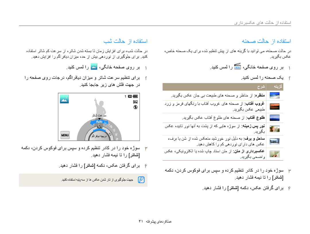 Samsung EC-MV800ZDPPZA, EC-MV800ZDPBME manual بش تلاح زا هدافتسا, هنحص تلاح زا هدافتسا, دينک اجباج ریز یاه شلف تهج رد 