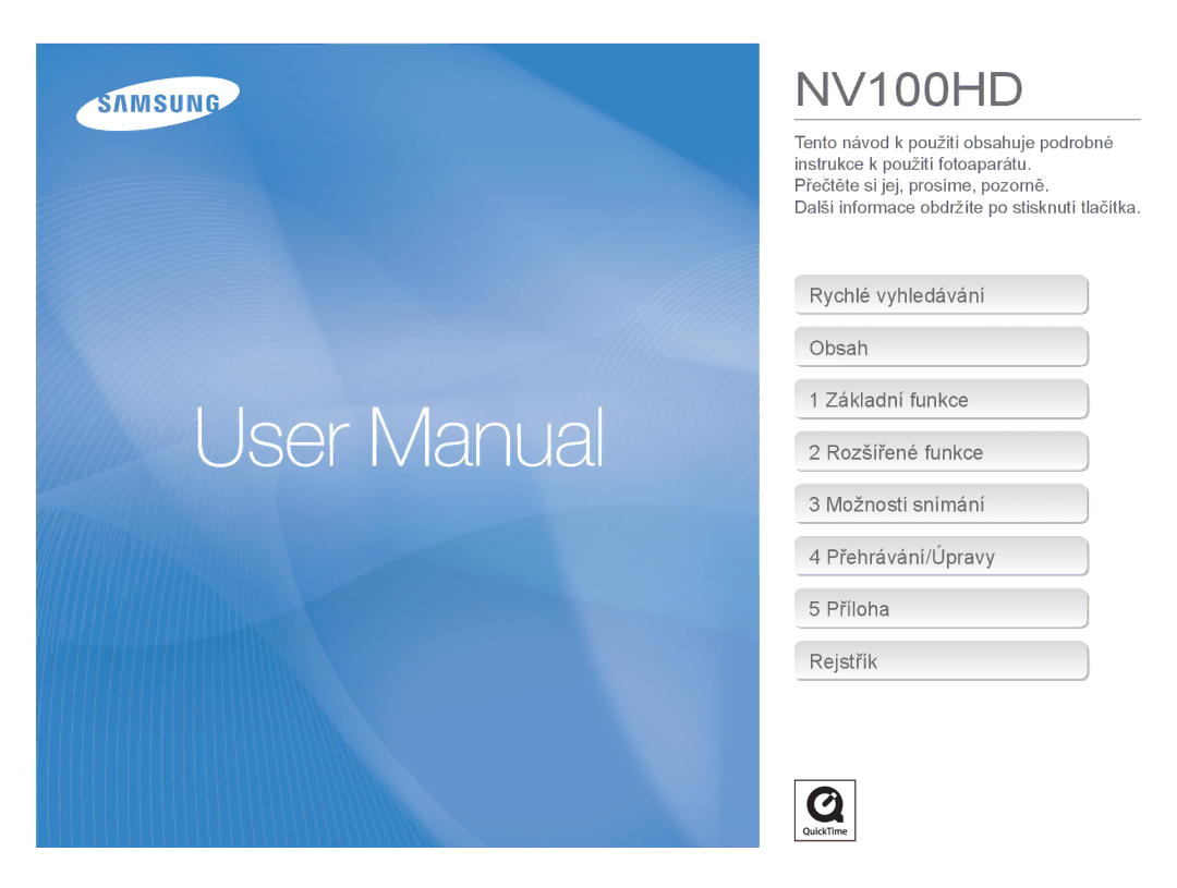 Samsung EC-NV100SBB/E3, EC-NV100RBB/E3, EC-NV100BBB/E3 manual NV100HD 