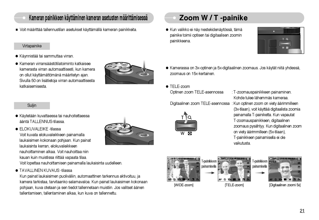 Samsung EC-NV10ZBBC/E2, EC-NV10ZBBL/E1, EC-NV10ZBBB/E2, EC-NV10ZBBD/E2, EC-NV10ZBBF/E2, EC-NV10ZBBA/FI Zoom W / T -painike 