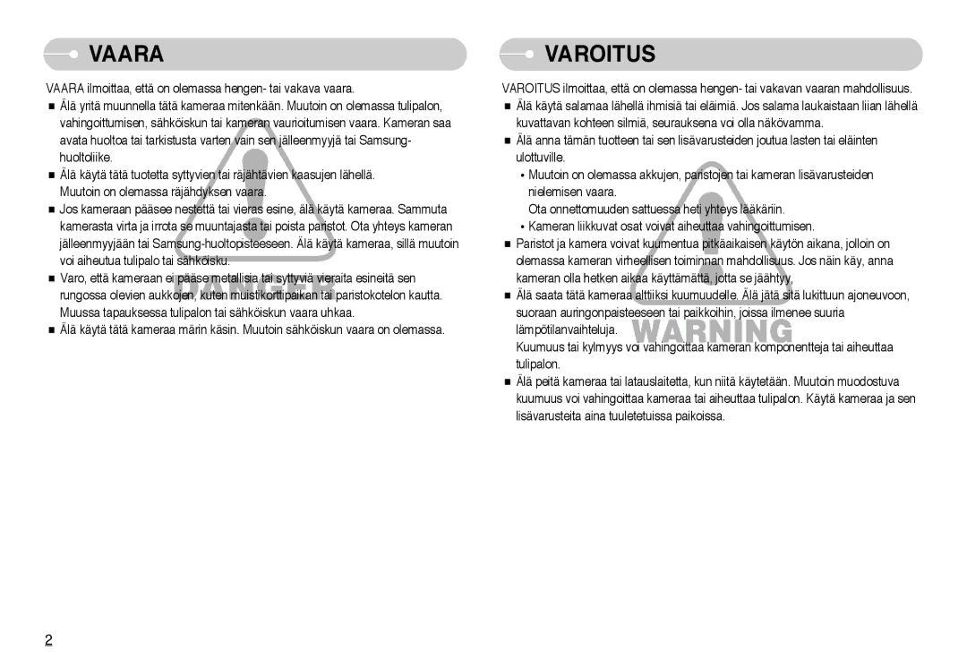 Samsung EC-NV10ZBBD/E2, EC-NV10ZBBL/E1, EC-NV10ZBBC/E2, EC-NV10ZBBB/E2, EC-NV10ZBBF/E2, EC-NV10ZBBA/FI, EC-NV10ZBBG/E2 Vaara 