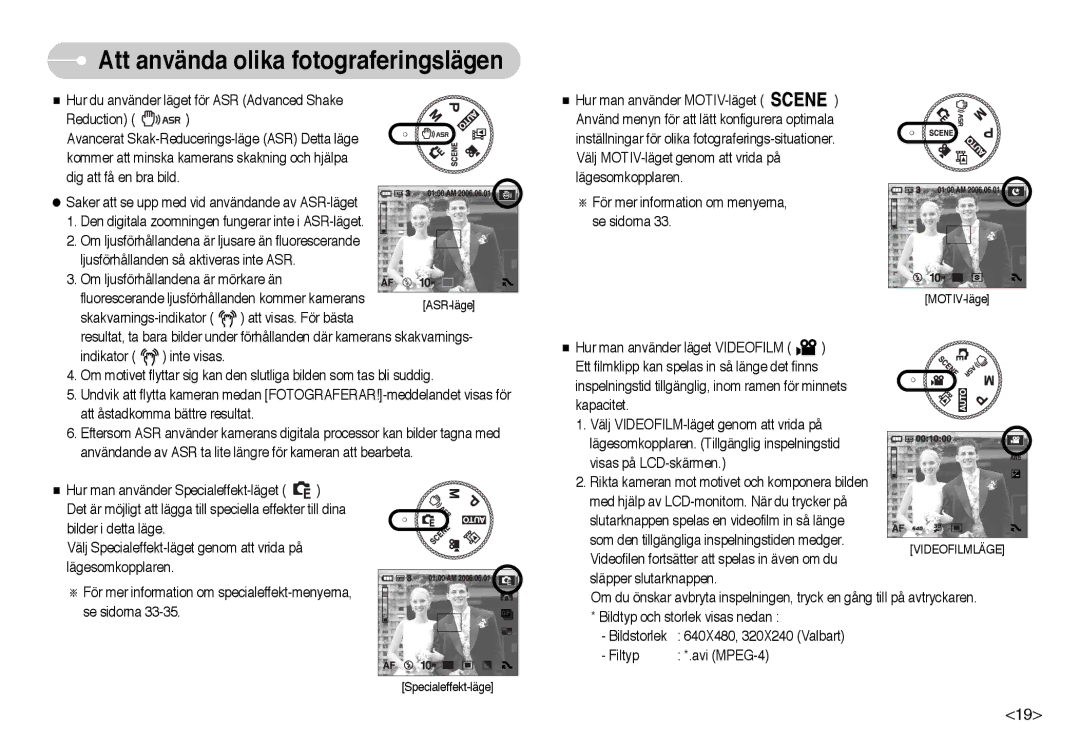 Samsung EC-NV10ZBBG/E2, EC-NV10ZBBL/E1, EC-NV10ZBBC/E2, EC-NV10ZBBB/E2 manual Videofilen fortsätter att spelas in även om du 