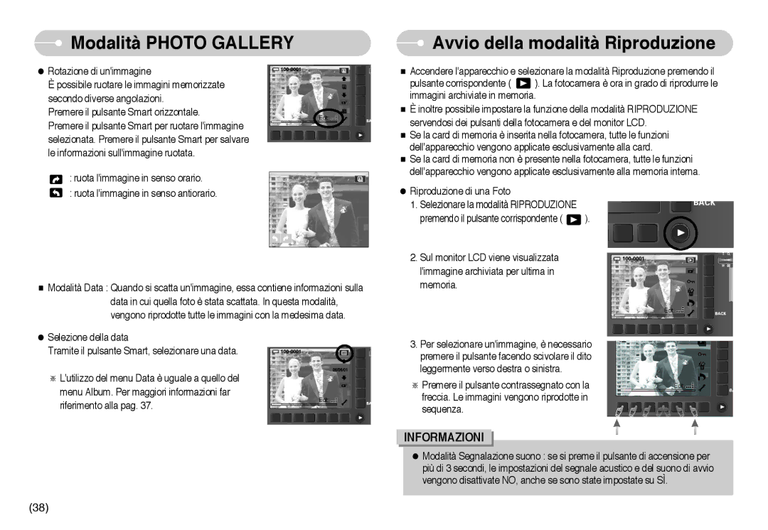 Samsung EC-NV10ZBBB/IT, EC-NV10ZBBL/E1, EC-NV10ZBBD/E1, EC-NV10ZBBC/E2, EC-NV10ZBBC/IT manual Avvio della modalità Riproduzione 