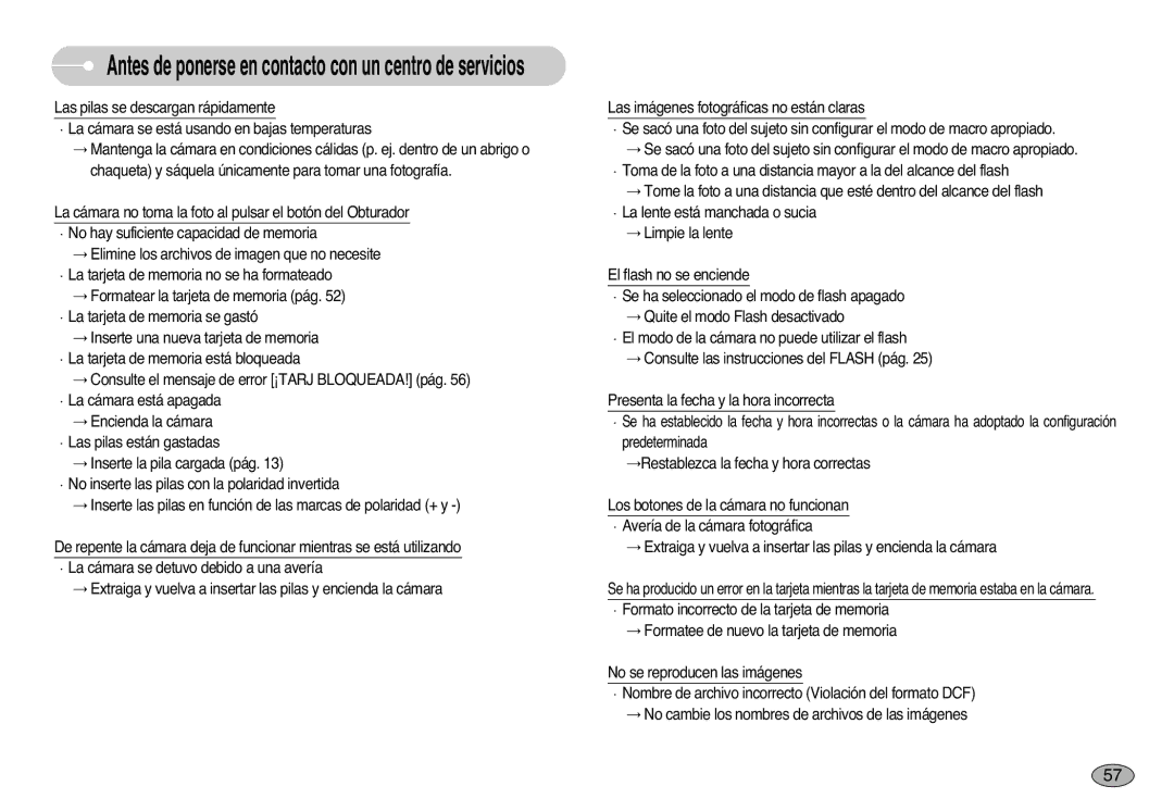 Samsung EC-NV10ZBBA/PT, EC-NV10ZBBL/E1, EC-NV10ZBBD/E1 manual Antes de ponerse en contacto con un centro de servicios 