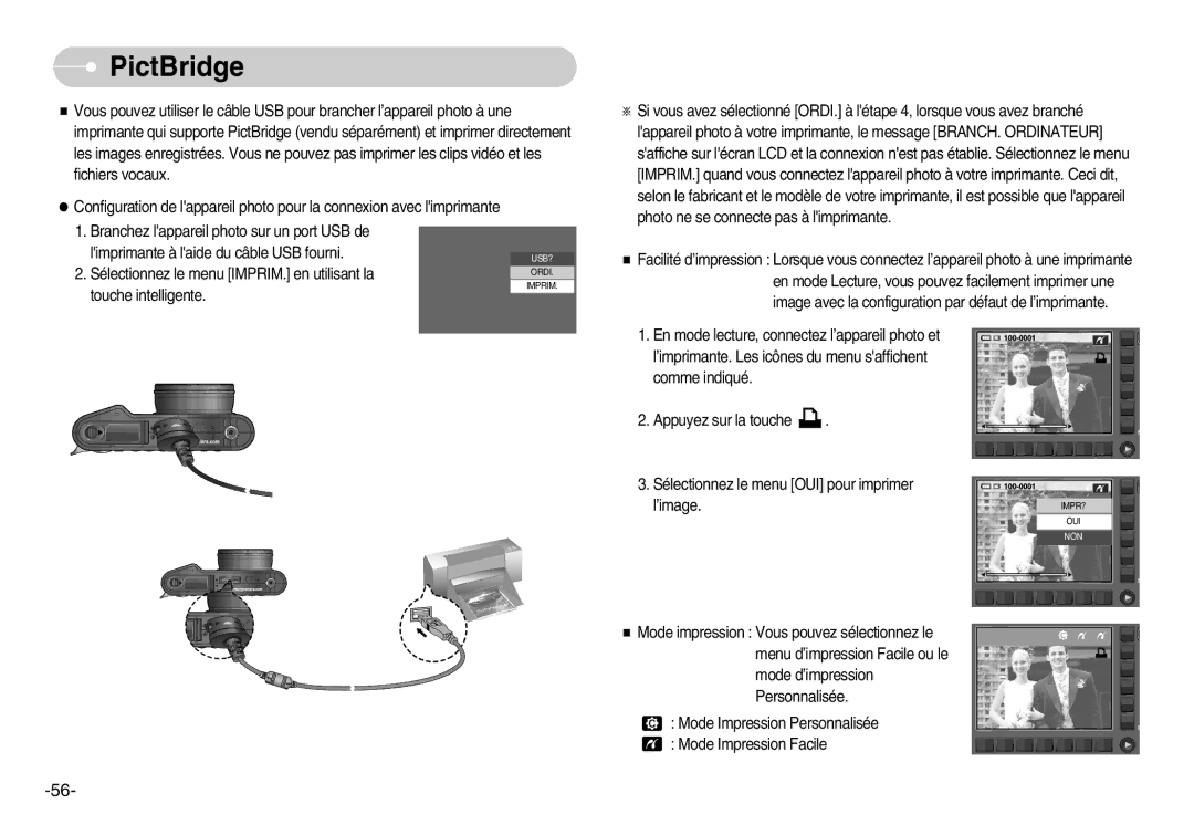 Samsung EC-NV11ZBBA/FR, EC-NV11ZBDA/DE, EC-NV11ZBDA/E3 manual PictBridge 