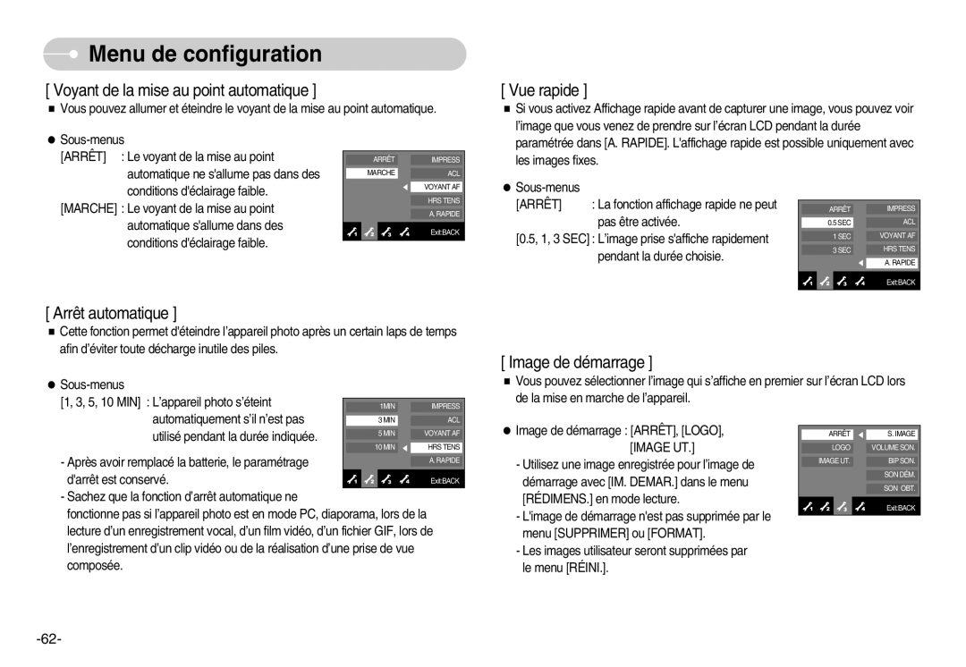 Samsung EC-NV11ZBBA/FR, EC-NV11ZBDA/DE, EC-NV11ZBDA/E3 manual Voyant de la mise au point automatique 