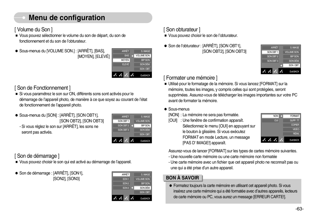 Samsung EC-NV11ZBDA/DE, EC-NV11ZBBA/FR, EC-NV11ZBDA/E3 manual Volume du Son 