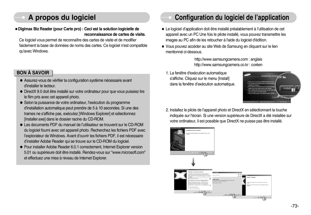 Samsung EC-NV11ZBDA/E3, EC-NV11ZBBA/FR, EC-NV11ZBDA/DE manual Configuration du logiciel de l’application 