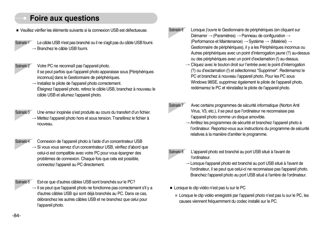 Samsung EC-NV11ZBDA/DE, EC-NV11ZBBA/FR, EC-NV11ZBDA/E3 manual Foire aux questions 