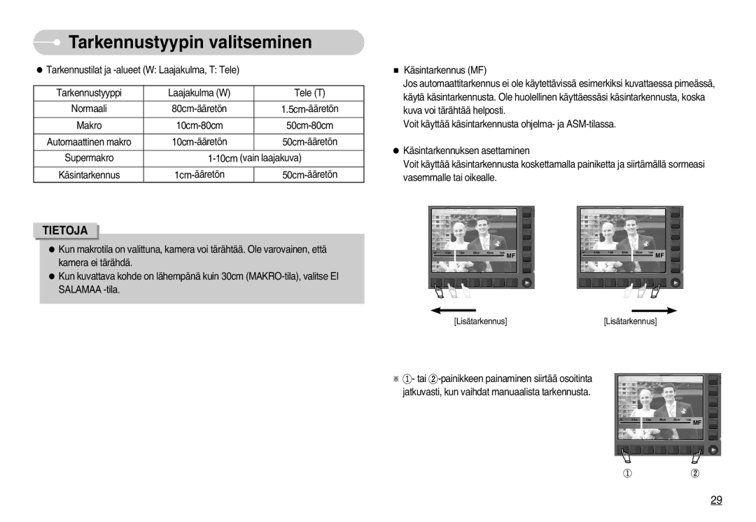 Samsung EC-NV11ZBDA/DE, EC-NV11ZBBC/E2, EC-NV11ZBBB/E2 manual LisätarkennusLisätarkennus 