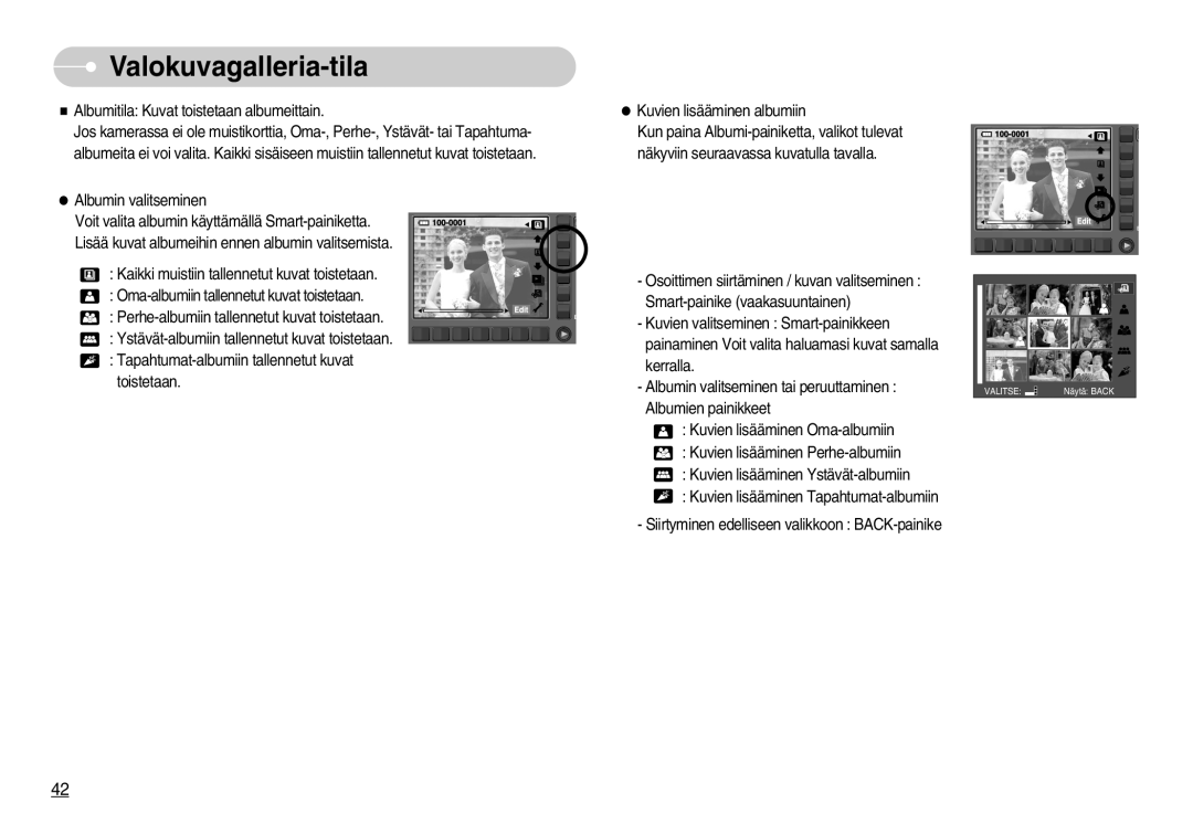 Samsung EC-NV11ZBBC/E2, EC-NV11ZBDA/DE, EC-NV11ZBBB/E2 manual Valitse 