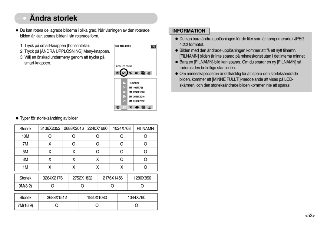 Samsung EC-NV11ZBDA/DE, EC-NV11ZBBC/E2, EC-NV11ZBBB/E2 manual Ändra storlek, Filnamn 